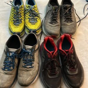 4 pairs size 13 men’s Hoka running shoes